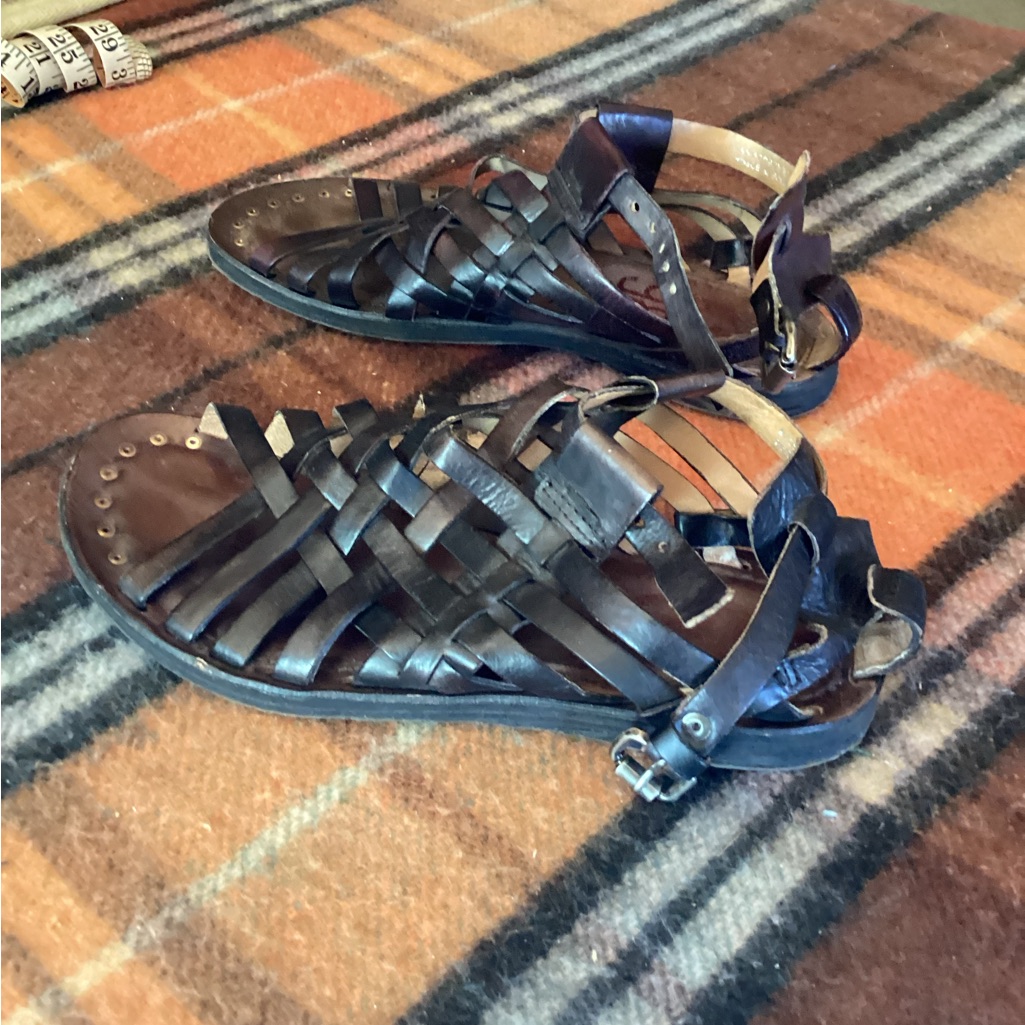 A.S. 98 Ralston Strappy Weave Sandal Brown 39
